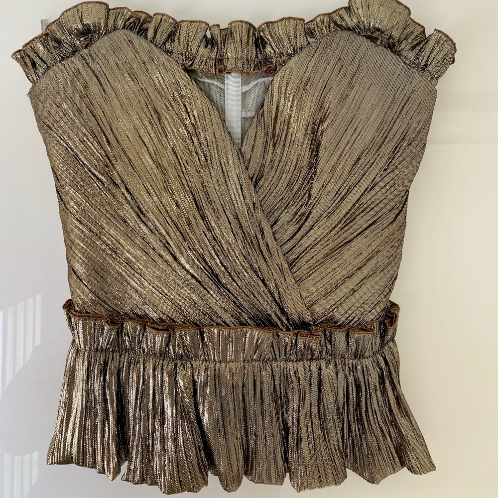 Like new Dolce and Gabbana lame gold corset bustier